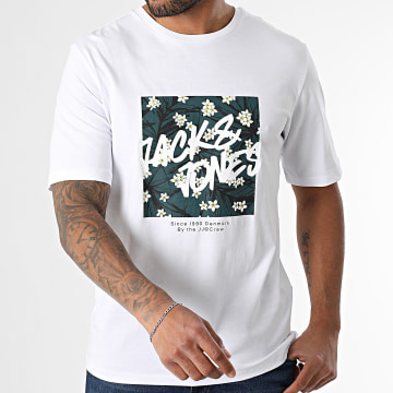 Jack And Jones - Maglietta Hawaii Shape Bianco
