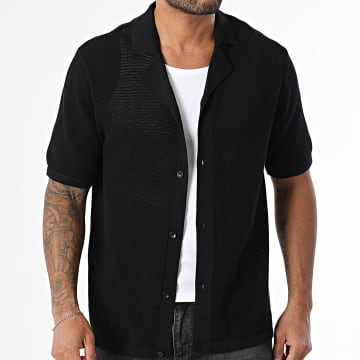 Jack And Jones - Chemise Manches Courtes Maille Orion Noir