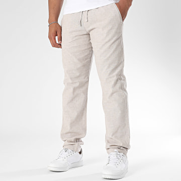 JJREBEL - Pantalon Relaxed Fit Kenni Summer Beige Chiné