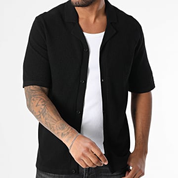 JJREBEL - Chemise Manches Courtes Maille Walker Noir