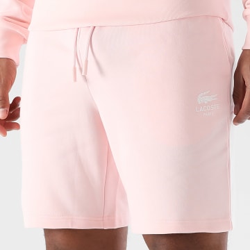 Lacoste - Short Jogging Regular Fit Logo Crocodile Rose