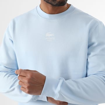 Lacoste - Sweat Crewneck Classic Fit Logo Crocodile Bleu Clair