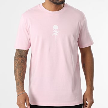 Luxury Lovers - Tee Shirt Oversize Rose Rose Clair Blanc