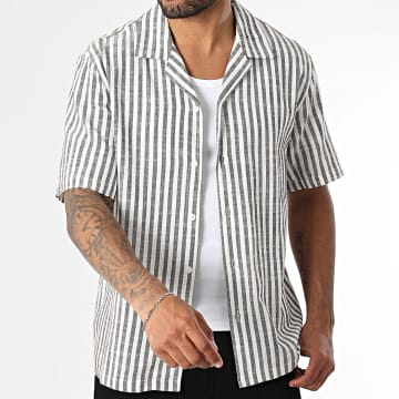 MTX - Kurzarmhemd Gestreift 516 Braun Weiß