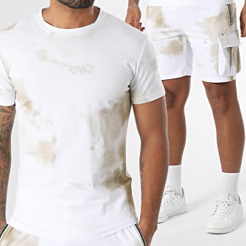 MTX - Ensemble Tee Shirt Et Short Cargo 031 Blanc Beige