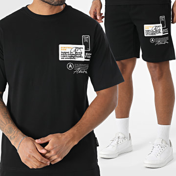 MTX - Ensemble Tee Shirt Oversize Large Et Short Jogging 862 Noir