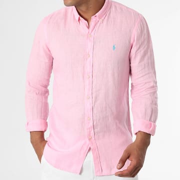 Polo Ralph Lauren - Hemd Langarm Slim Original Player Rosa