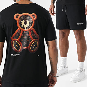 Teddy Yacht Club - LTHR Black Tee Shirt and Jogging Shorts Set