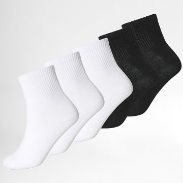 Jack And Jones - 5 Pares Calcetines Tenis Leon Negro Blanco
