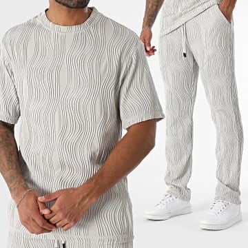 John H - Set T-Shirt Und Hose 086 Hellgrau