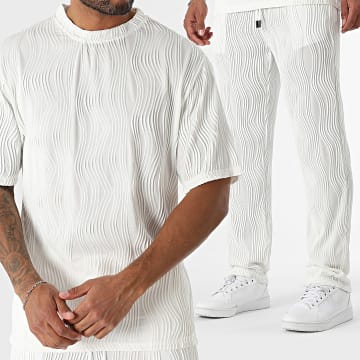 John H - T-Shirt Und Hose Set 086 Weiß