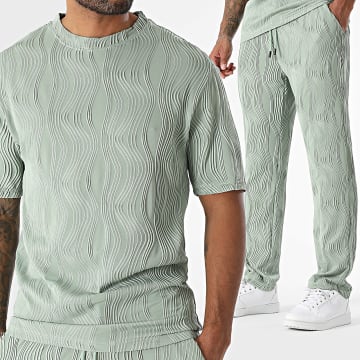 John H - T-Shirt und Hose Set 086 Hellgrün