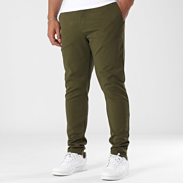 John H - Chino-Hose 128 Khaki Grün