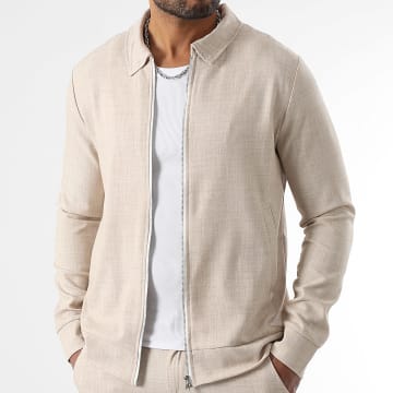 LBO - Textured Jas met Ritssluiting 1954 Beige