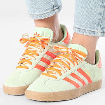 Adidas Originals - Baskets Femme Gazelle W Superlaced JH7212 Semi Green Semi Orange Gum 3