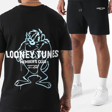 Looney Tunes - Ensemble Tee Shirt Et Short Jogging Bundle Taz Noir