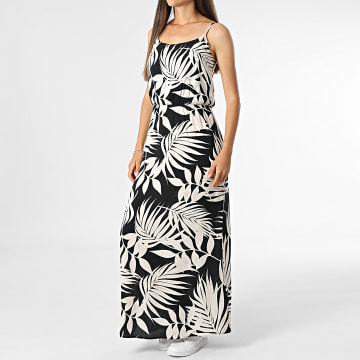 Only - Robe Longue Femme Nova Life Noir Beige