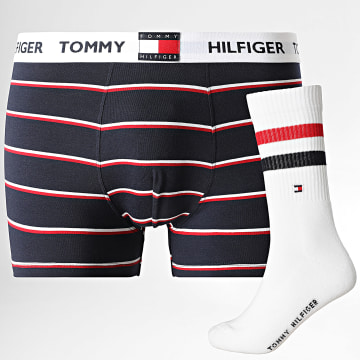 Tommy Hilfiger - Lot Boxer Et Paire De Chaussettes 3469 Bleu Marine Blanc