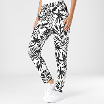 Vero Moda - Pantalon Femme Easy Joy Blanc Noir