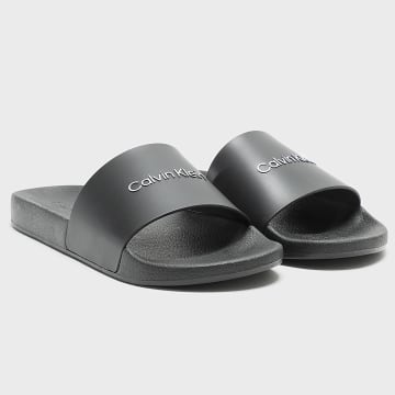 Calvin Klein - Claquettes Tobogán Piscina Goma 0455 Negro