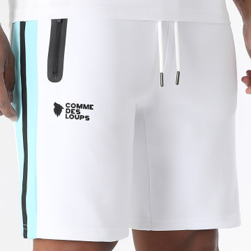 Comme Des Loups - Wimbledon Jogginghose Weiß Hellblau Schwarz