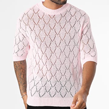 Frilivin - Tee Shirt Ajouré 475 Rose
