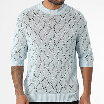 Frilivin - Tee Shirt Ajouré 475 Bleu Clair