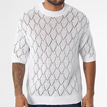 Frilivin - Tee Shirt Ajouré 475 Blanc