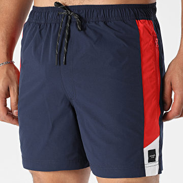 Jack And Jones - Maui Navy Blue Banded Swim Shorts