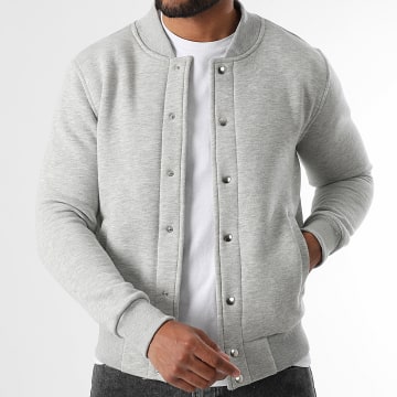 LBO - Veste Bomber Molleton 3840 Gris Chiné