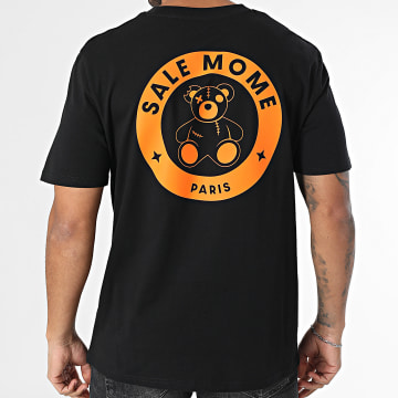 Sale Môme Paris - Tee Shirt Oversize Large Big Badge Back Nounours Negro Naranja