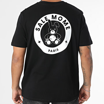 Sale Môme Paris - Tee Shirt Oversize Large Big Badge Back Lapin Negro Blanco