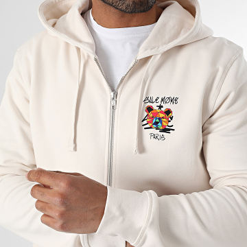Sale Môme Paris - Geomedrips Sudadera con cremallera y capucha osito beige