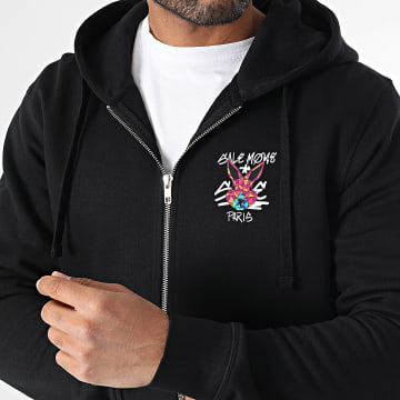 Sale Môme Paris - Sudadera con capucha y cremallera Geomedrips Rabbit Negro