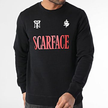 Scarface - Sudadera Big Logo Poster Crewneck Negro