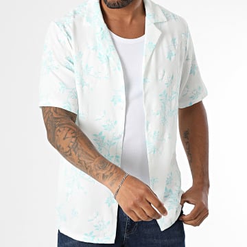 Uniplay - Chemise Manches Courtes 155 Blanc Bleu Clair