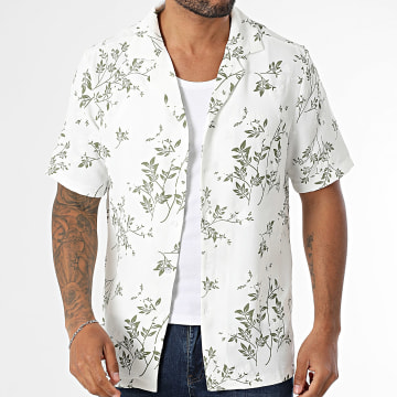 Uniplay - Camicia a maniche corte 155 Bianco Verde Khaki
