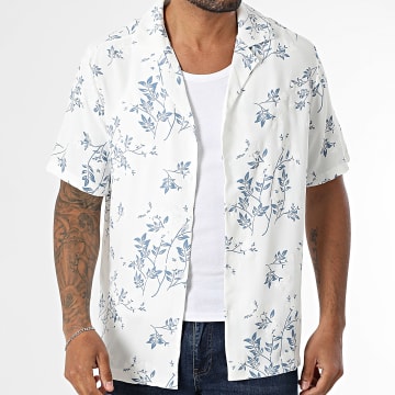 Uniplay - Chemise Manches Courtes 155 Blanc Bleu Marine