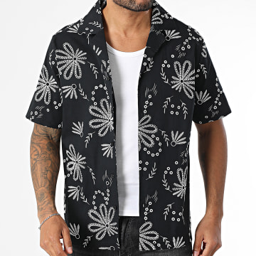 Uniplay - Chemise Manches Courtes Estivale Ajourée 156 Noir