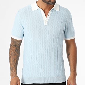Uniplay - Polo Manga Corta Punto 909 Azul Claro Blanco