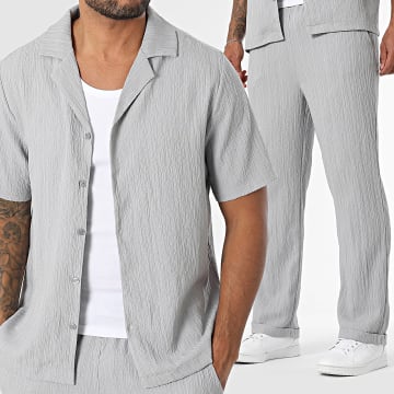 Uniplay - Ensemble Chemise Manches Courtes Et Pantalon Texturé 121 Gris