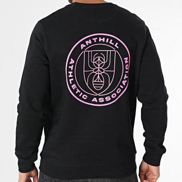 Anthill - Sweatshirt Crewneck Athletic Association Schwarz Pink Fluo