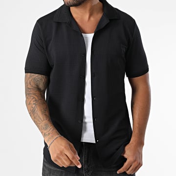Classic Series - Chemise Manches Courtes A Rayures 006 Noir