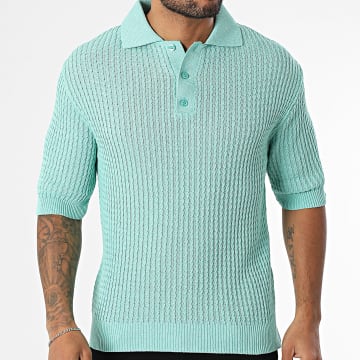 Frilivin - Texturiertes Kurzarm-Poloshirt 030 Türkis