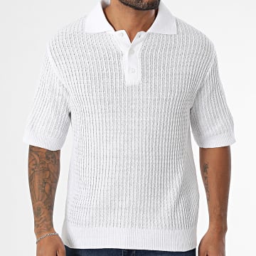 Frilivin - Polo Manches Courtes Texturé 030 Blanc