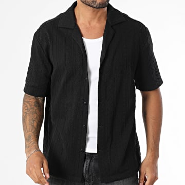 Frilivin - Textured Short Sleeve Shirt 043 Navy Blue