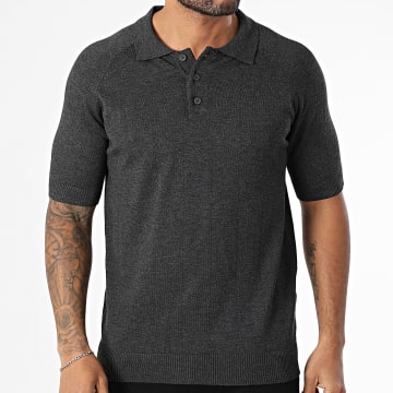 Frilivin - Polo-Shirt kurzarm 142 Anthrazitgrau meliert