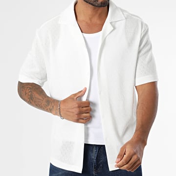 Frilivin - Chemise Manches Courtes Texturée 043 Blanc