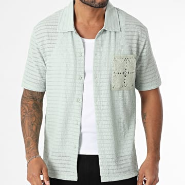 Frilivin - Chemise Manches Courtes Texturée 041 Vert Clair