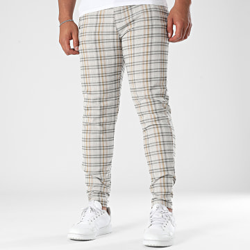 Frilivin - Pantalon A Carreaux Skinny Gris